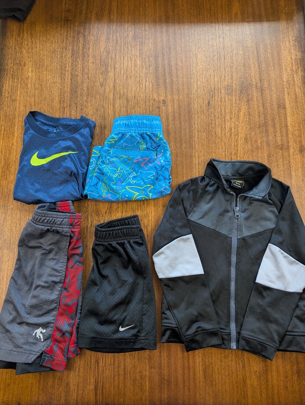 Bundle Of 5 Pcs Boys Clothing Size 4/5 Athletic Active Swimming Nike AND1